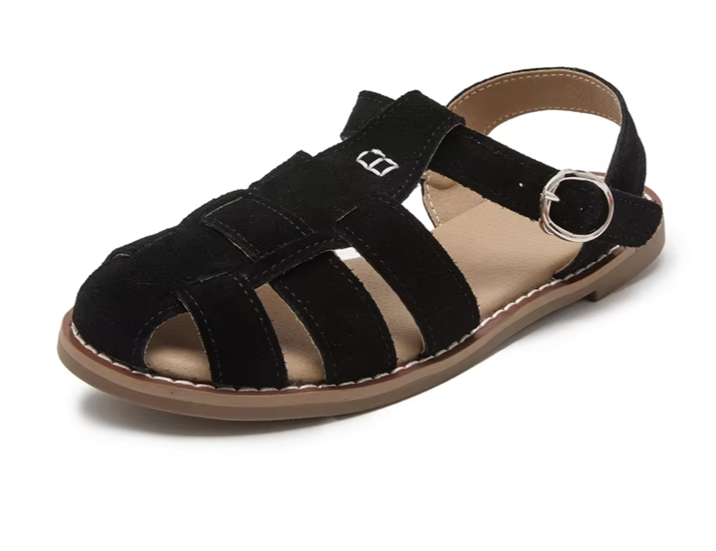 Genuine Leathered Hollow Baotou Sandals