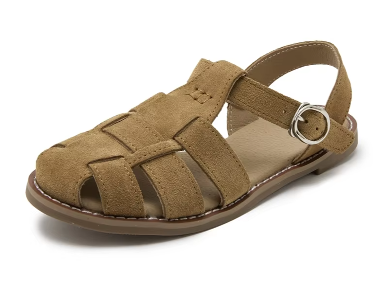 Genuine Leathered Hollow Baotou Sandals