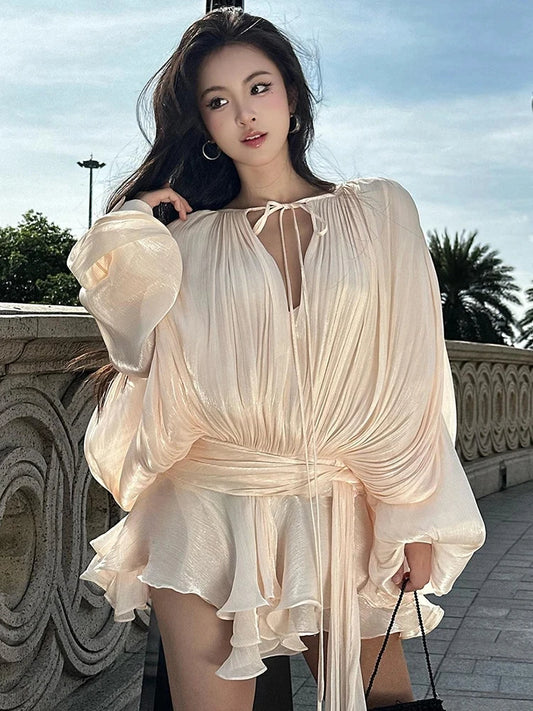 Elegant Ruched Mini Dress